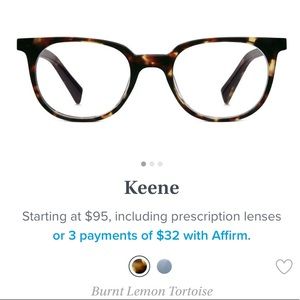 BRAND NEW Warby Parker Kenne Glasses Frame